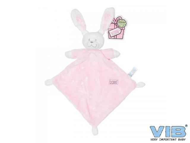 Knuffeldoekje glow in the dark roze
