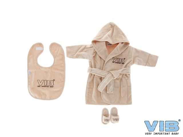 Giftset Nude Badjas62-68/Slab/Slippers