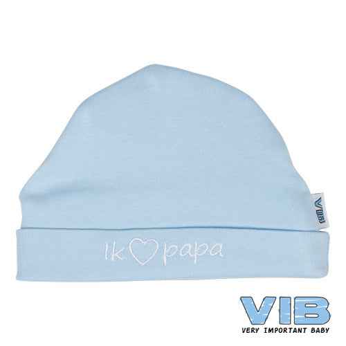 Muts Rond 'IK(hartje)MAMA' Licht Blauw