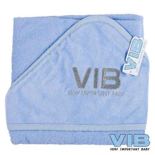 Badcape VIB Licht Blauw+Zilver