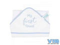 Badcape VIB My first Towel Wit+Blauw