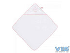 Badcape VIB My first Towel Wit+Roze
