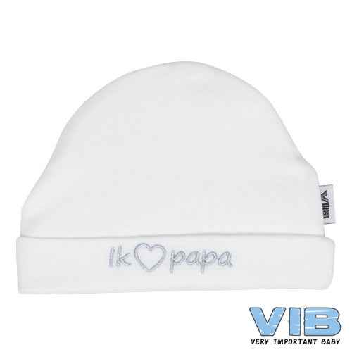 Muts Rond 'IK(hartje)PAPA' Wit