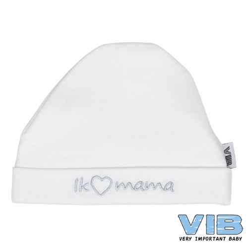 Muts Rond 'IK(hartje)MAMA' Wit