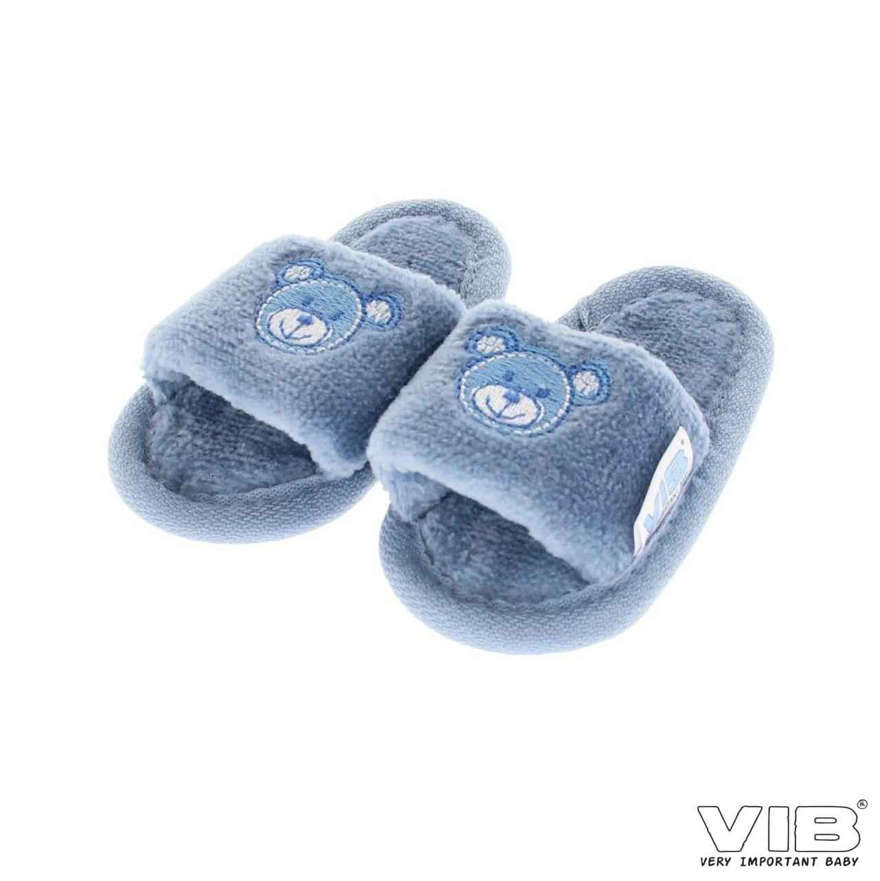 Baby Slipper I'M BEARY CUTE Dusty Blue