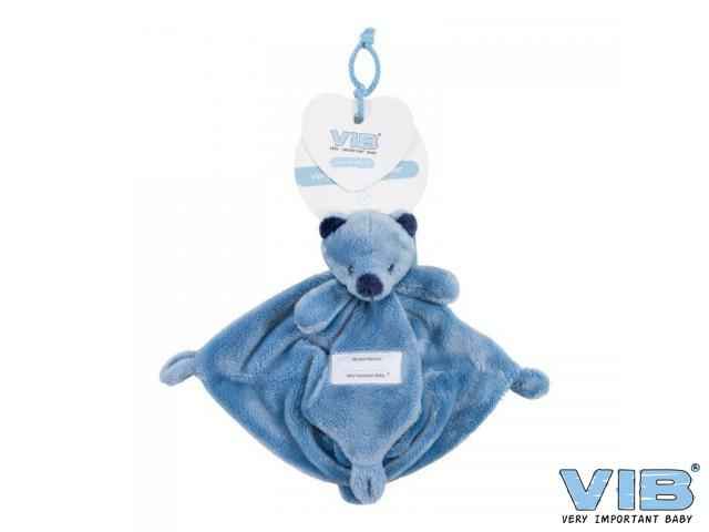 Knuffeldoekje met Berenhoofd Indigo