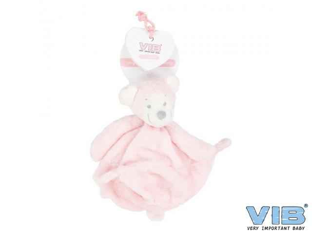 Pluche apenhoofd Very Important Knuffeldoekje roze