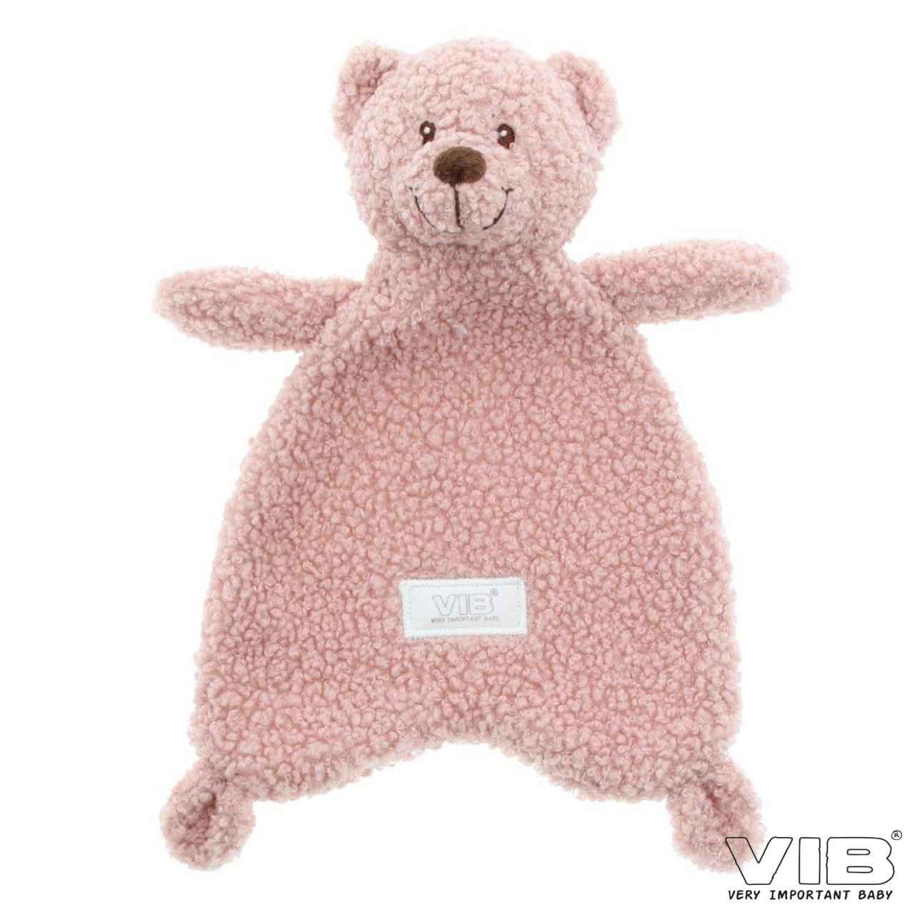 Knuffeldoekje met Berenhoofd Teddy Rose Smoke