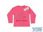 T-Shirt 'Born to Shop' Paradise Pink