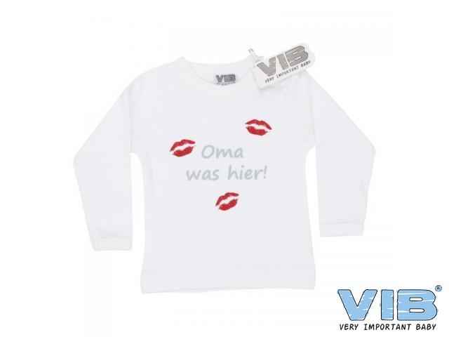 T-Shirt 'Oma was hier!' Wit