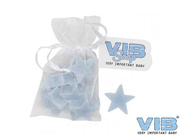 Zeep sterretjes in Organza zakje Blauw