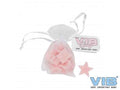 Zeep sterretjes in Organza zakje Roze