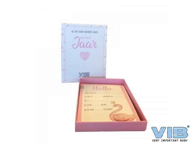 Box met 12 VIB  Baby moments cards 'Mijn eerste jaar' girl