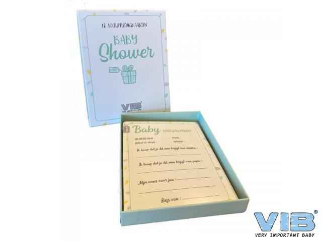 Box met 12 VIB Baby shower 'voorspelling' cards