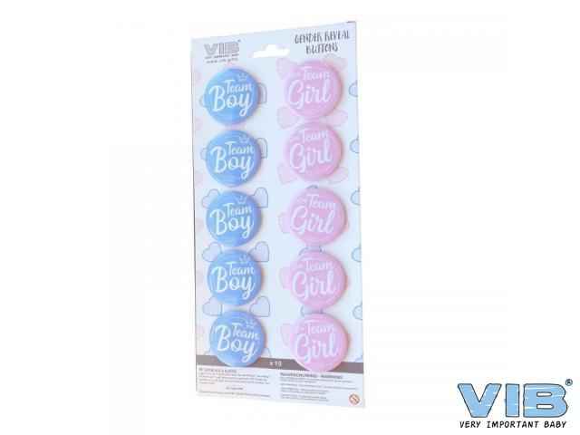 Buttons team Boy en Team girl