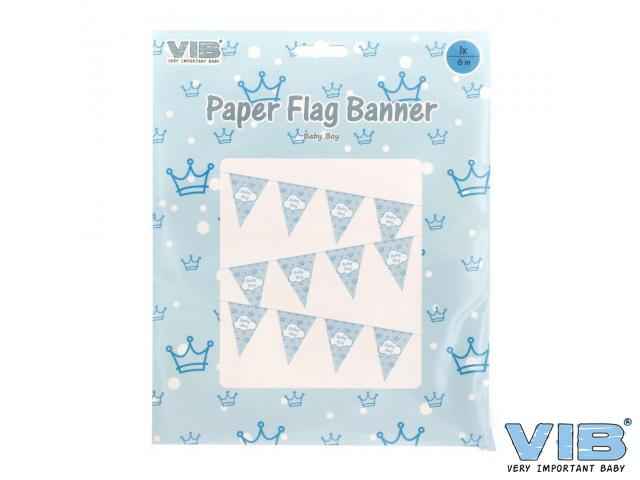 Papier vlag  6 meter Baby Boy