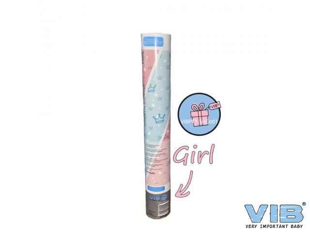 Gender reveal confetti shooter boy roze
