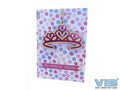 Wenskaart met houten hanger tiara 'Een prinsesje geboren'
