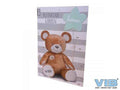 Wenskaart folie/embossing  'Kleinkind geboren' VIB beer