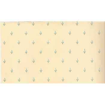 Green on Cream Fleur De Lys