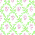Poppenhuis behang Melissa, roze en sage