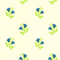 Poppenhuis behang Rosebud, blauw
