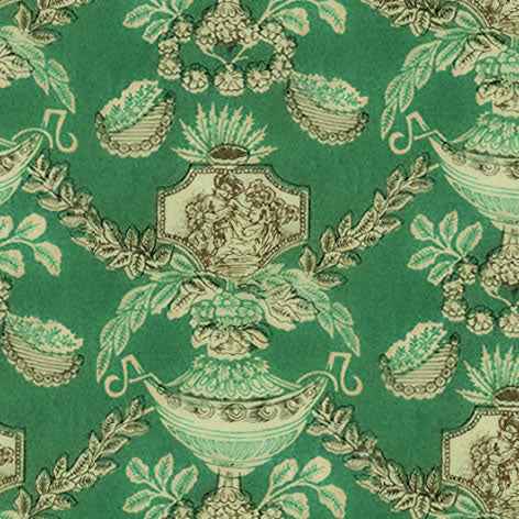 Poppenhuis behang Compiegne Turquoise