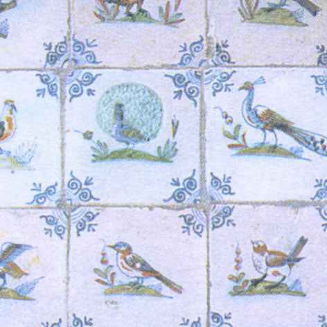 Tegeltjes vogelmotief