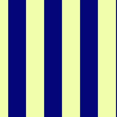 Poppenhuis behang brede blauwe streep