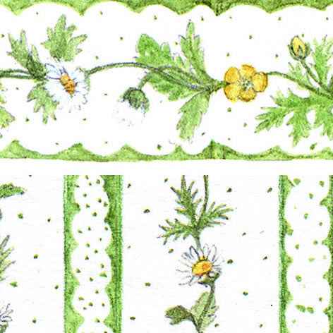 Poppenhuis behang daisy