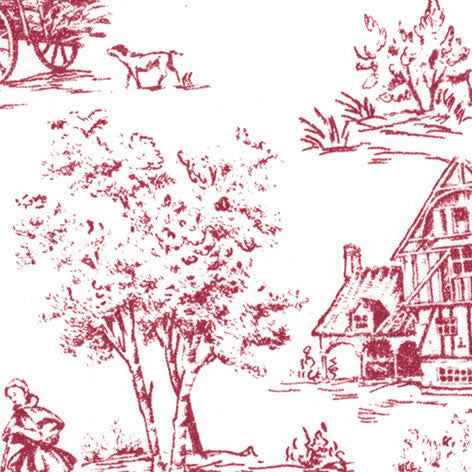 Poppenhuis behang Toile de Jouy