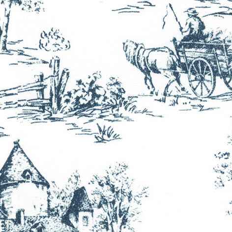 Poppenhuis behang Toile de Jouy Blue