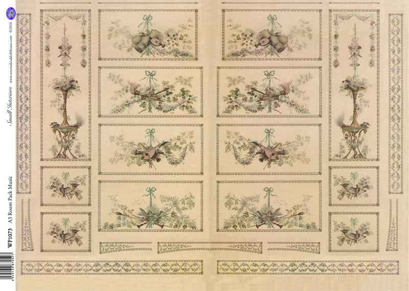 Poppenhuis behang Room pack Music