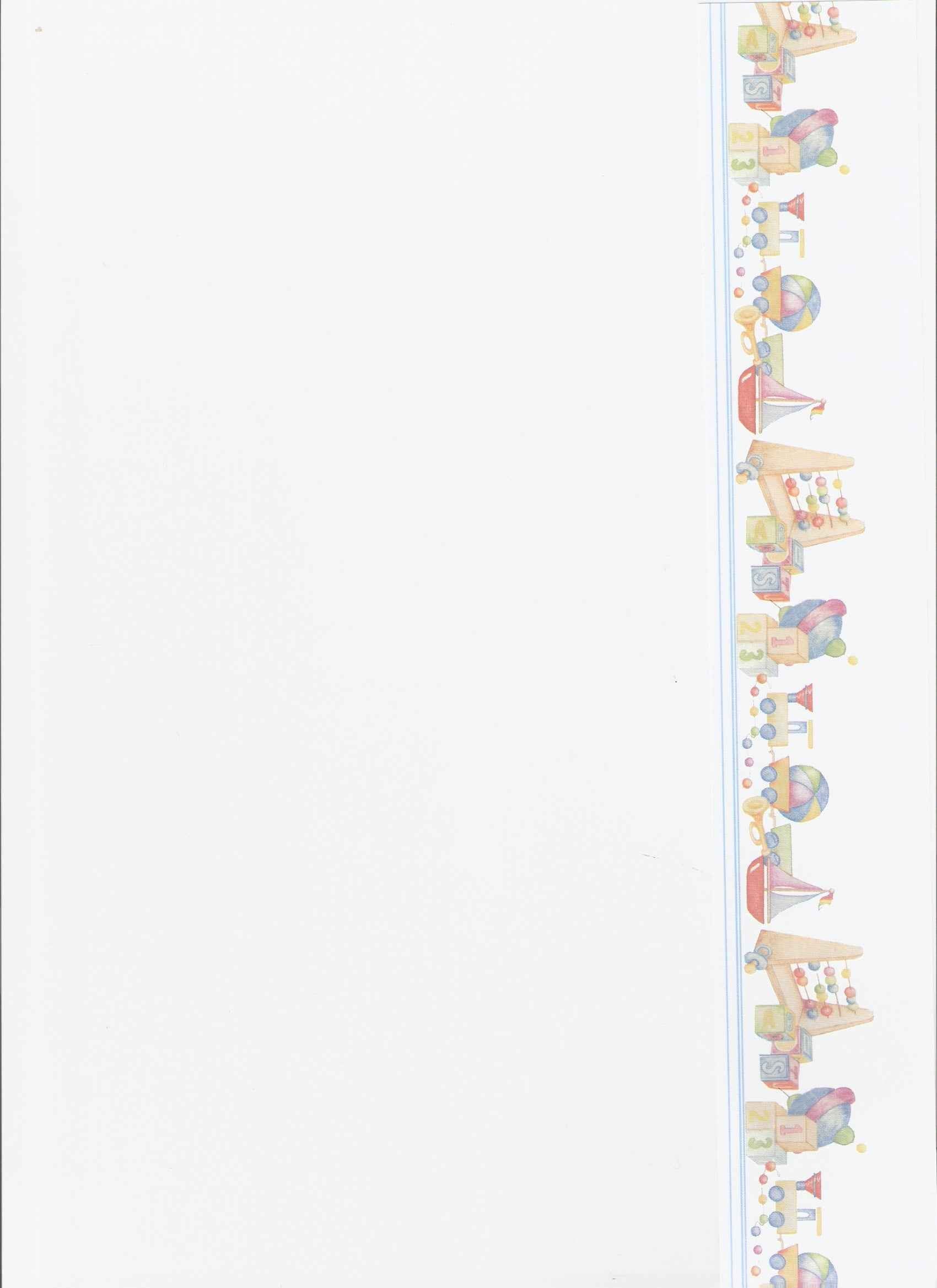 Behang rand blauw