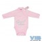 Overslag Romper 'Special Edition' Roze+Zilver, Very Important Baby, VIB-BSTPP361