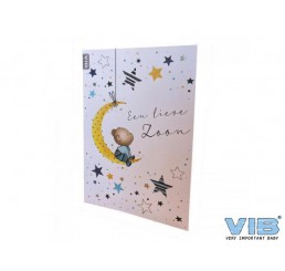 Wenskaart folie/glitter  'Een Lieve zoon'