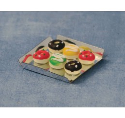 Donuts op dienblad
