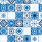Antiek blauwe mediterraanse tegels met relief, Streets Ahead, DIY788B