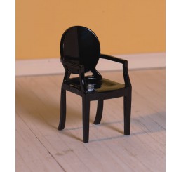 zwarte hoogglans stoel                                   