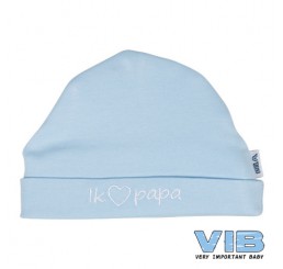 Muts Rond 'IK(hartje)MAMA' Licht Blauw