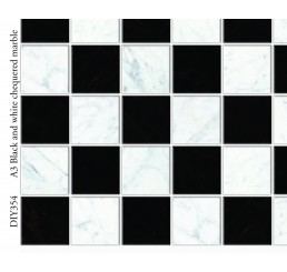 Vloer Black & wit chequered marble