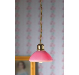 Plafondlamp in roze