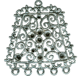 Zakje metalen ornament (1)