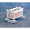 Wit wiegje, met roze matras, Dolls House Emporium, 9310