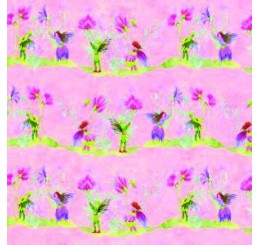 Behang roze Fairies Paper