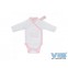 Overslag Romper '50% mama + 50% papa' Wit+Roze, Very Important Baby, VIB-BSTWP3139