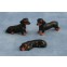Teckel zwart, 3 stuks, Streets Ahead, DA022