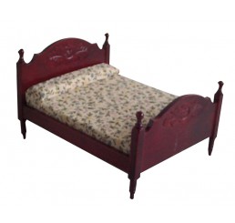 Bed, 2-persoons, mahonie