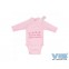 Overslag Romper 'Remove baby before washing' Roze, Very Important Baby, VIB-BSTPP351