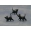 Zwarte kittens, 12 stuks, Babette Miniatures, DA75070